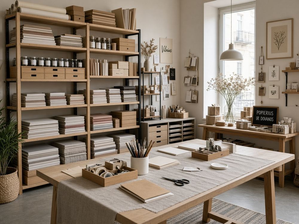 About the Stationery / paper goods / gift shop studio at Skyroad Studio